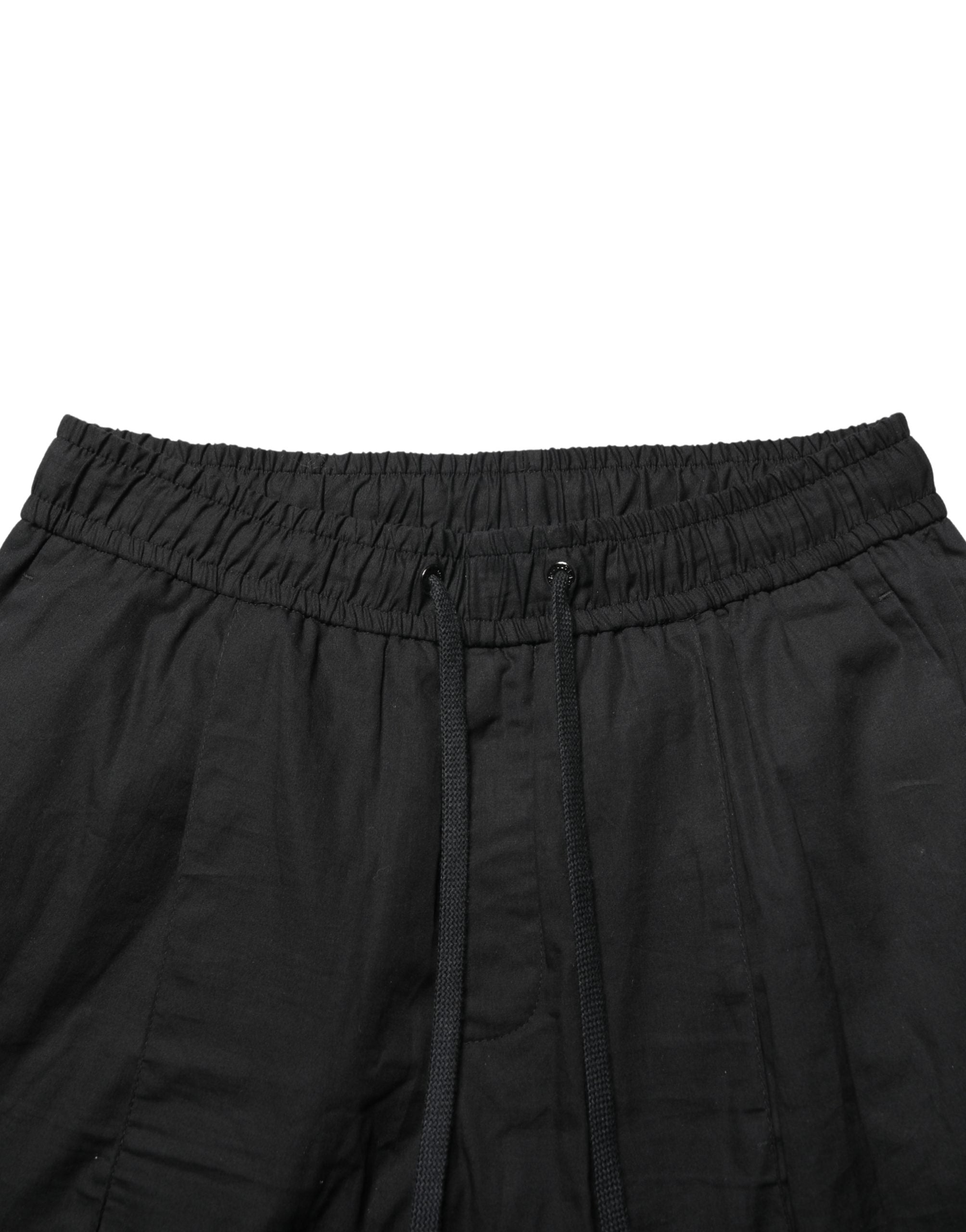 Dolce & Gabbana Schwarze Baumwoll Skinny Herren Jogger Hose