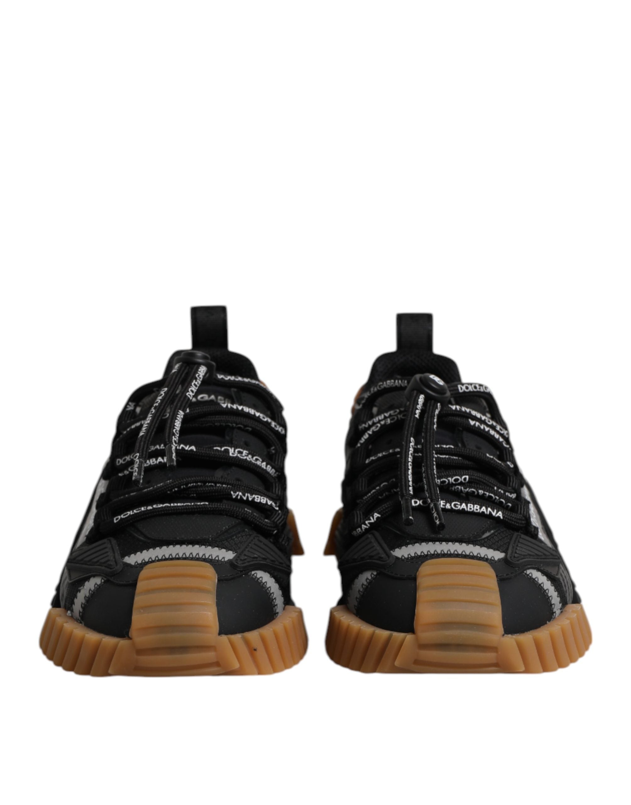 Dolce & Gabbana Schwarze NS1 Low-Top-Sneaker mit Logo-Schnürung
