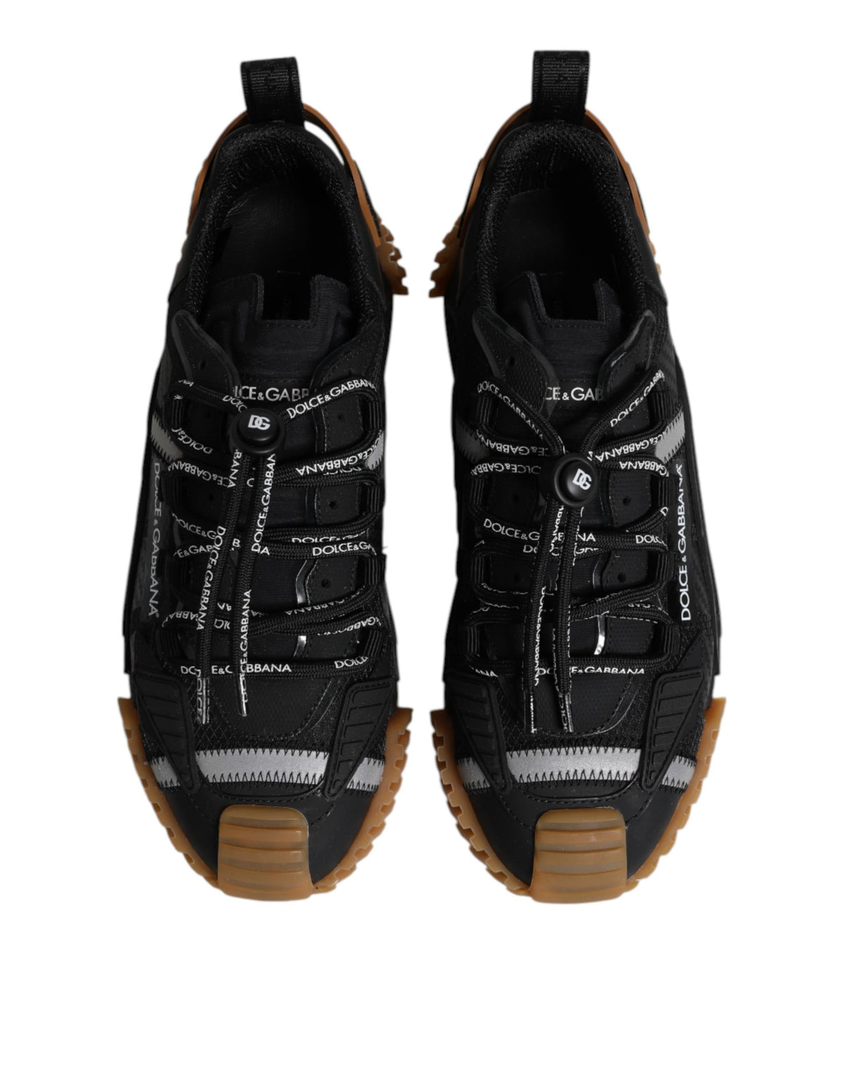Dolce & Gabbana Schwarze NS1 Low-Top-Sneaker mit Logo-Schnürung