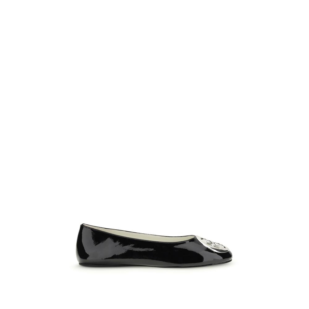 Tory Burch Schwarze Ballerinas aus Kalbsleder Bos Taurus