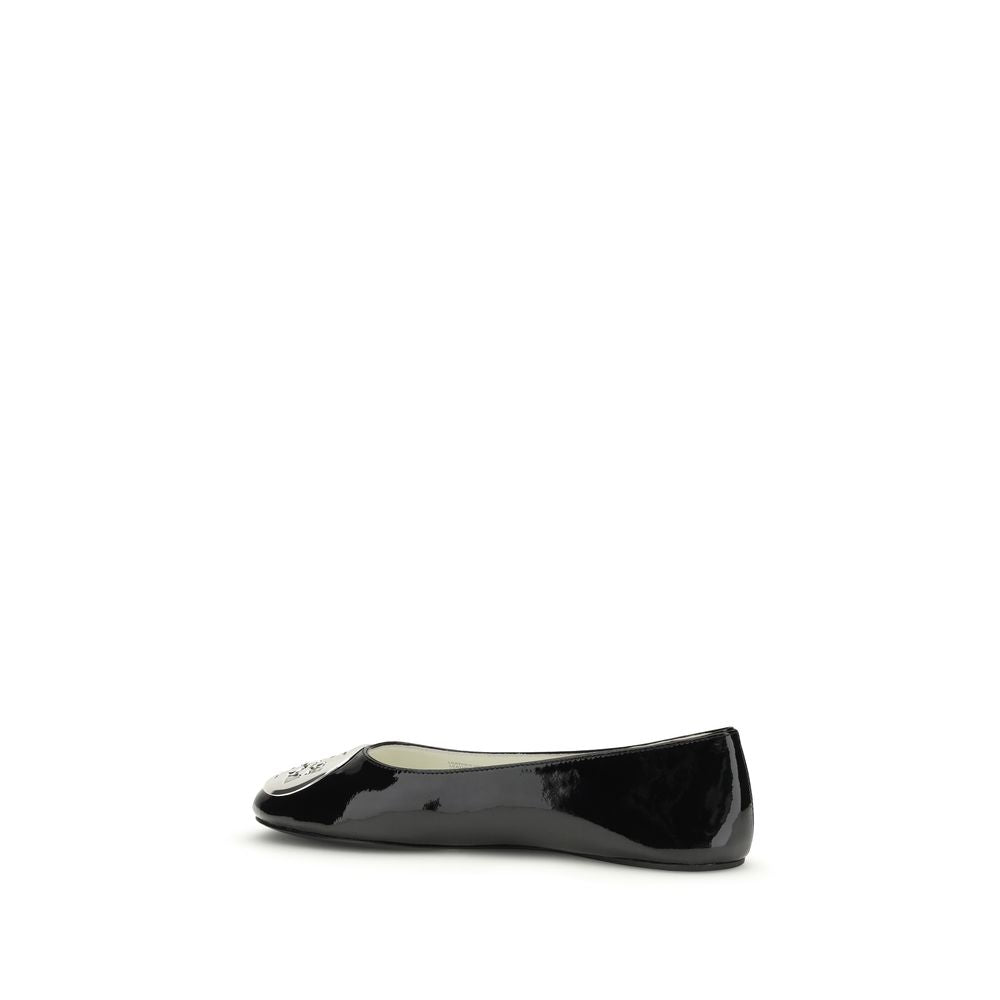 Tory Burch Schwarze Ballerinas aus Kalbsleder Bos Taurus