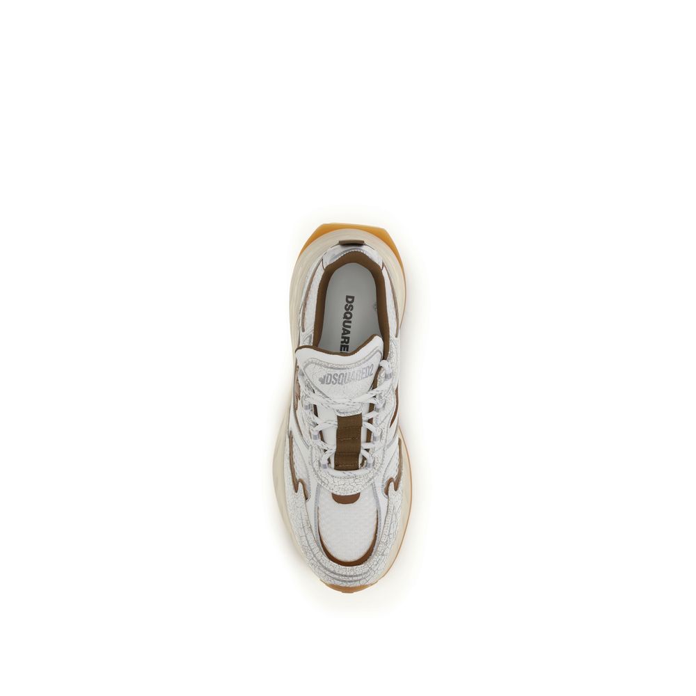 Dsquared² Weiße Kalbsleder Bos Taurus Athletic Sneaker