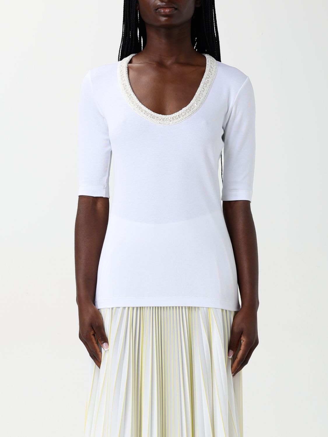 Fabiana Filippi Weißes Baumwoll-T-Shirt