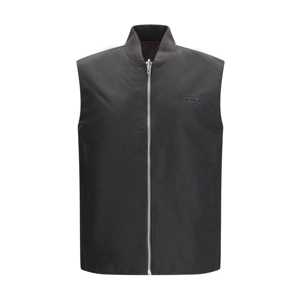 Diesel Braune Polyamid-Ärmellose Jacke