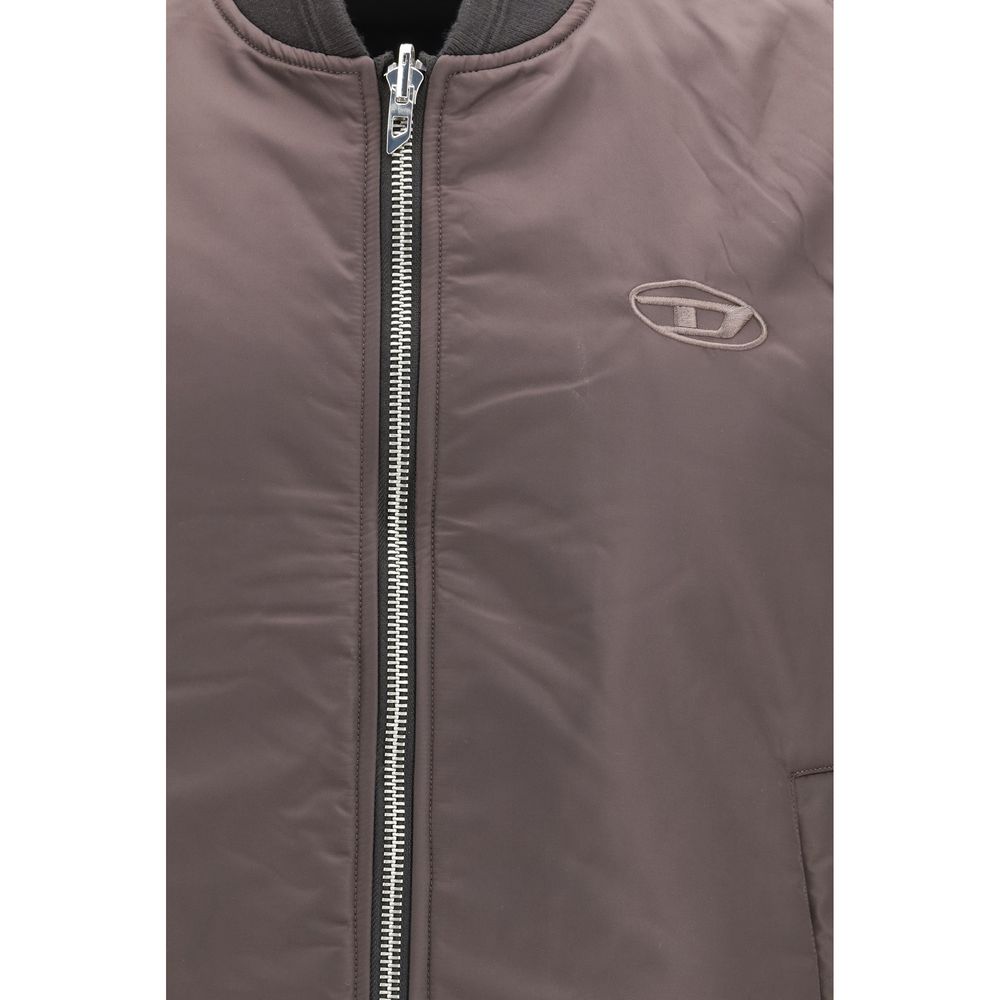 Diesel Braune Polyamid-Ärmellose Jacke