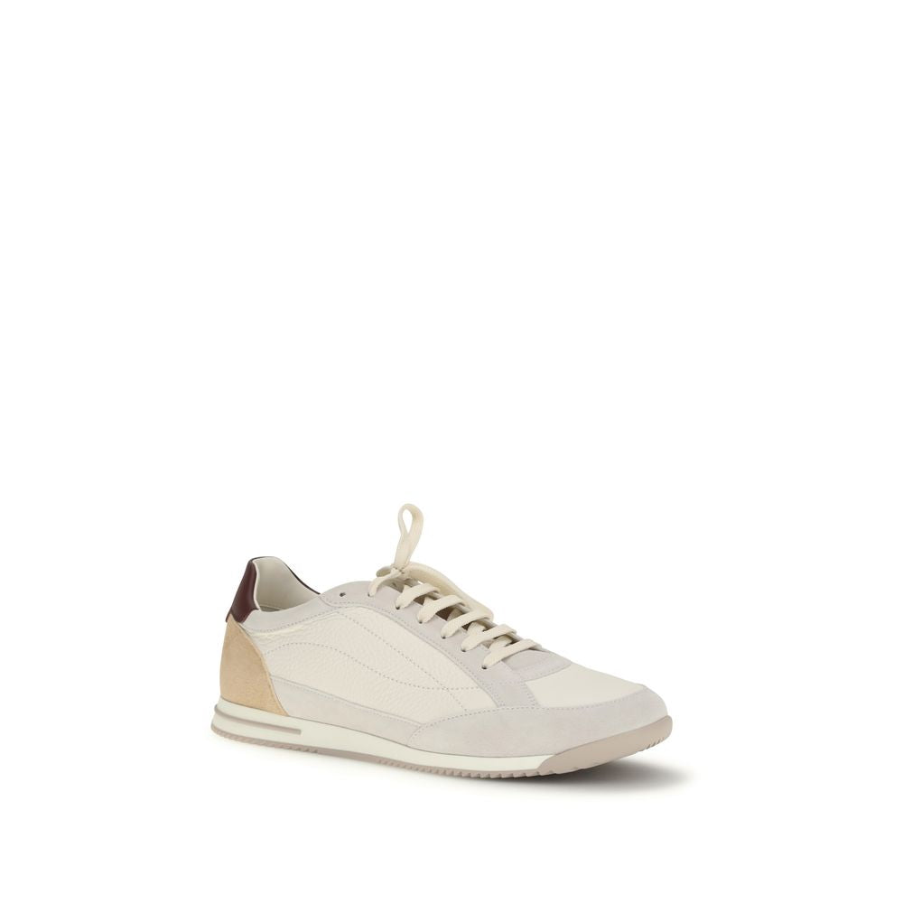 Brunello Cucinelli Beige Deer Low Top Sneakers
