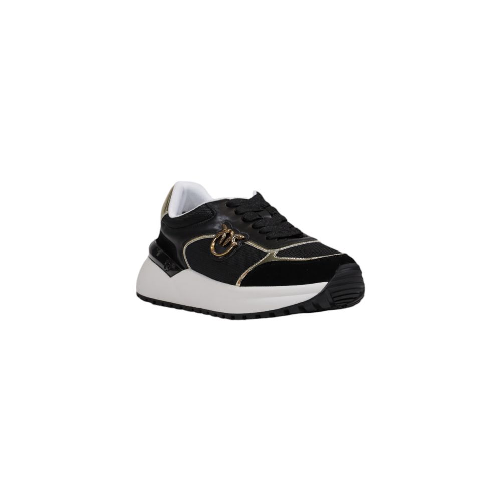 PINKO Schwarze Leder Low-Top-Sneaker