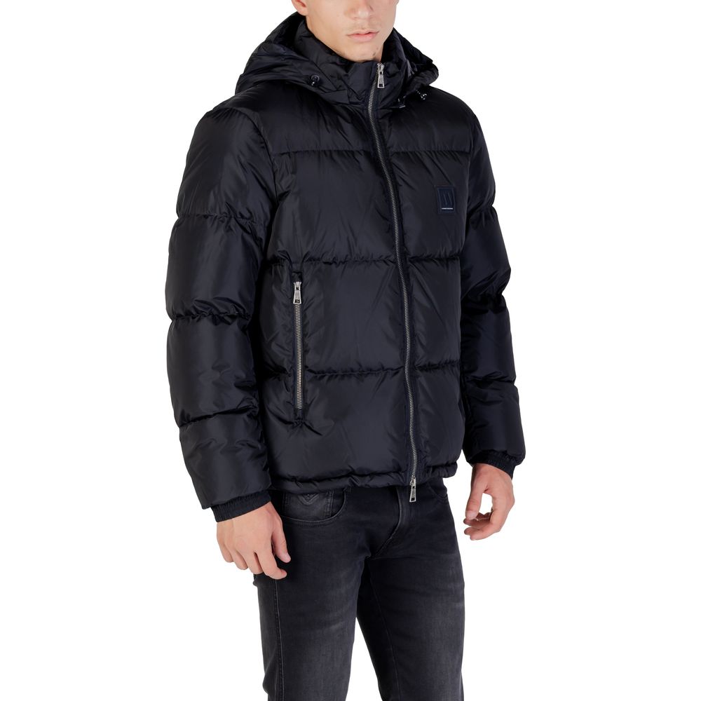 Armani Exchange Blauer Mantel aus Polyamid