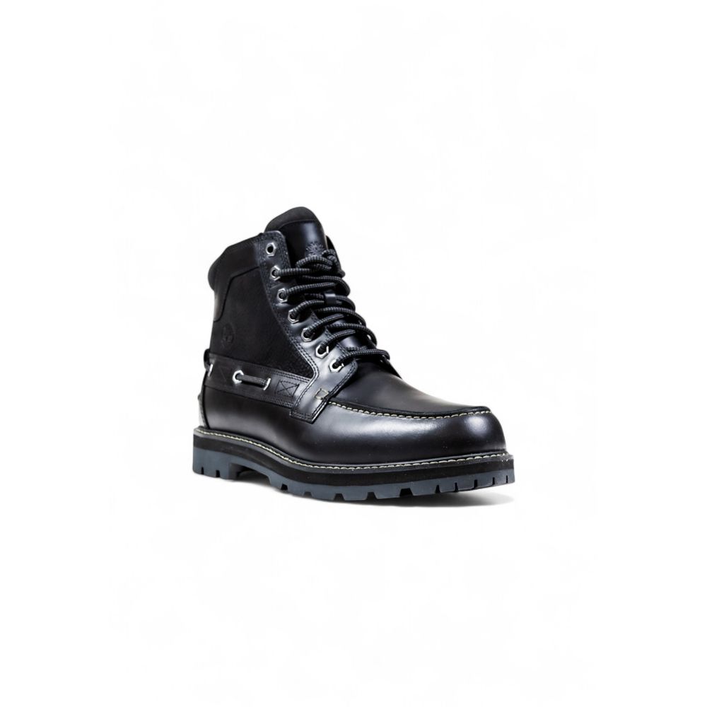 Timberland Schwarze Leder Schnürstiefel