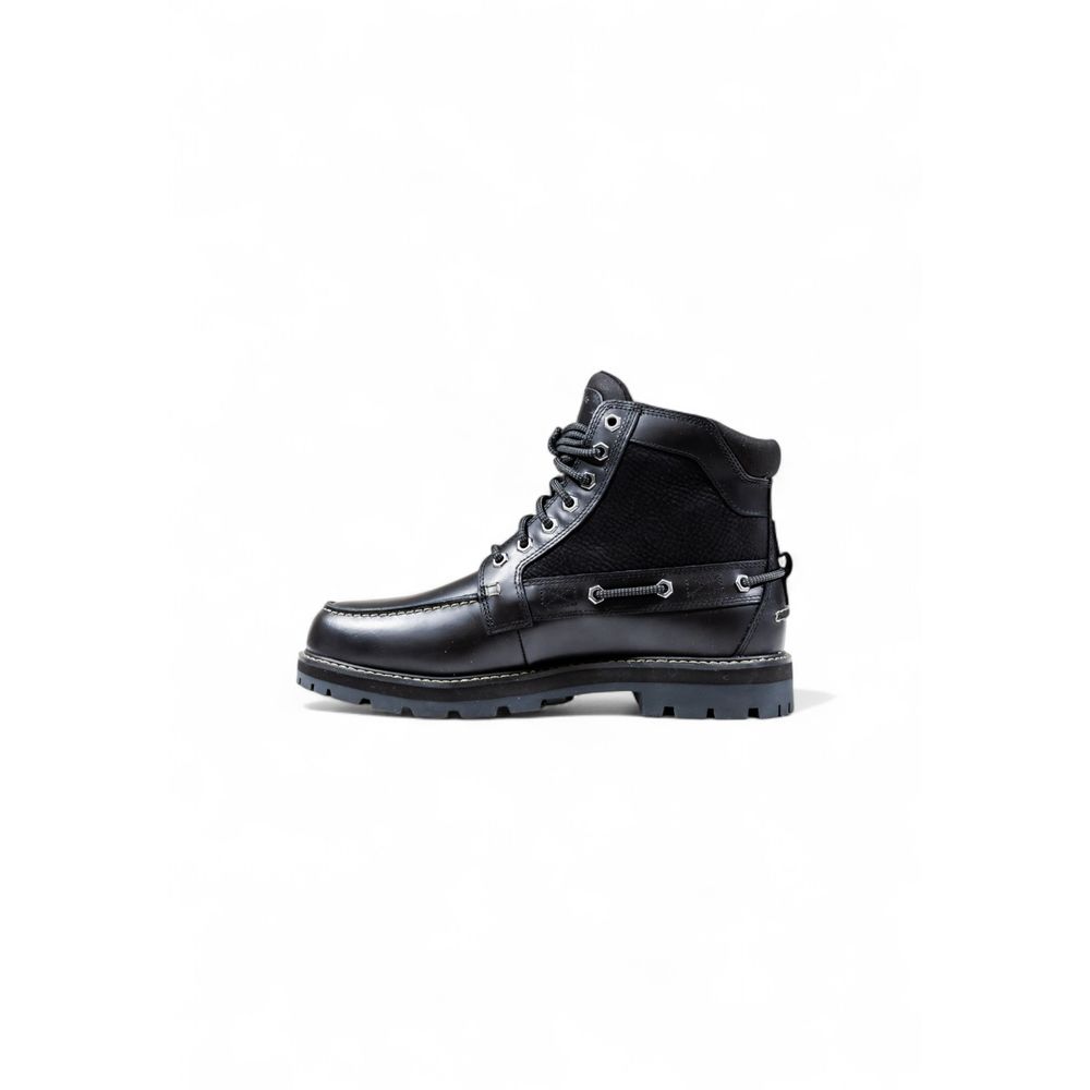 Timberland Schwarze Leder Schnürstiefel