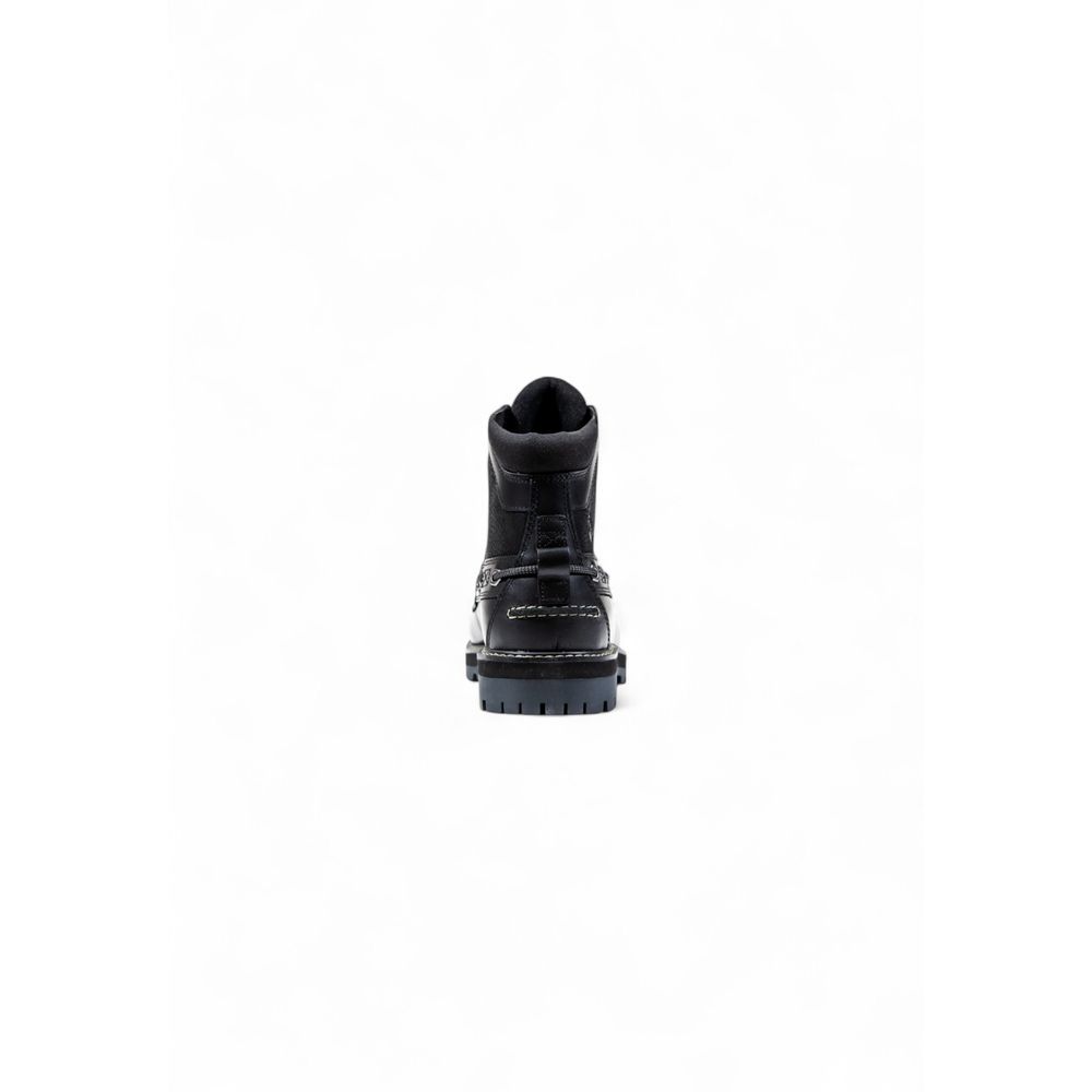 Timberland Schwarze Leder Schnürstiefel