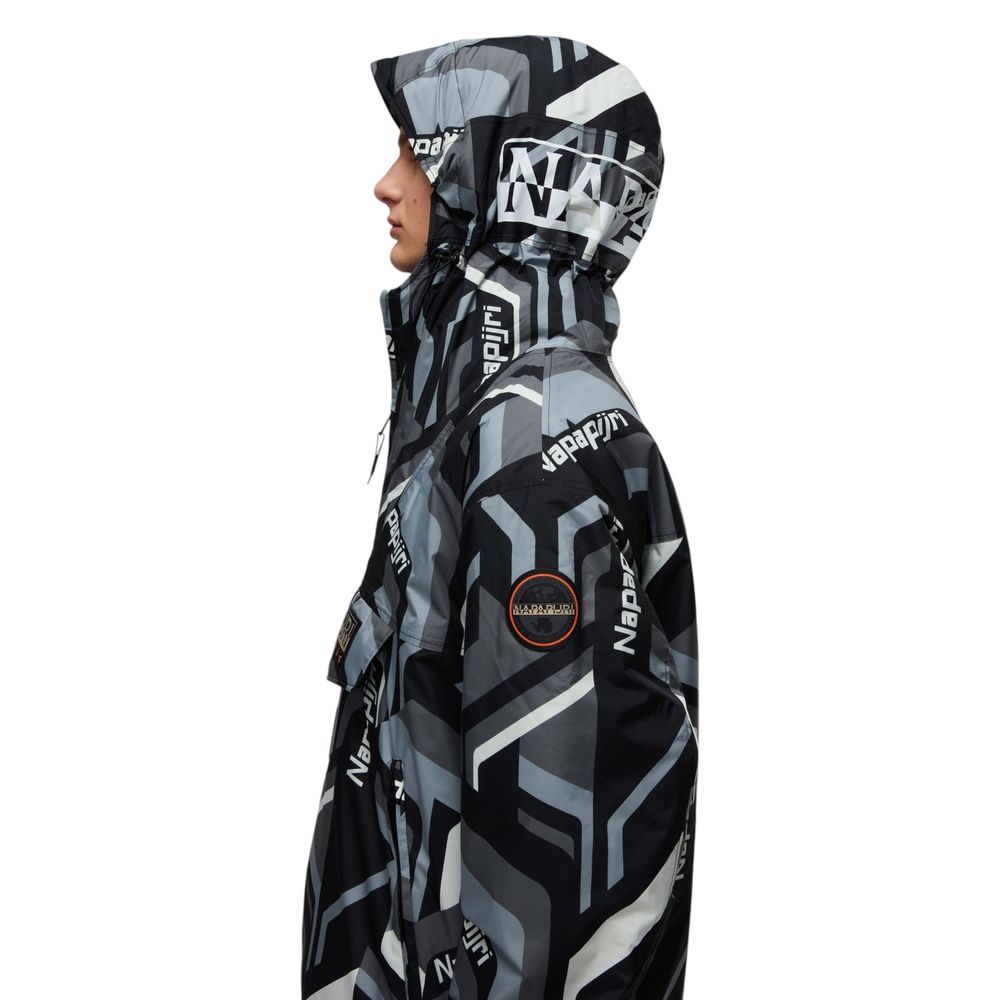 Napapijri Zweifarbige Shell-Jacke aus recyceltem Polyester