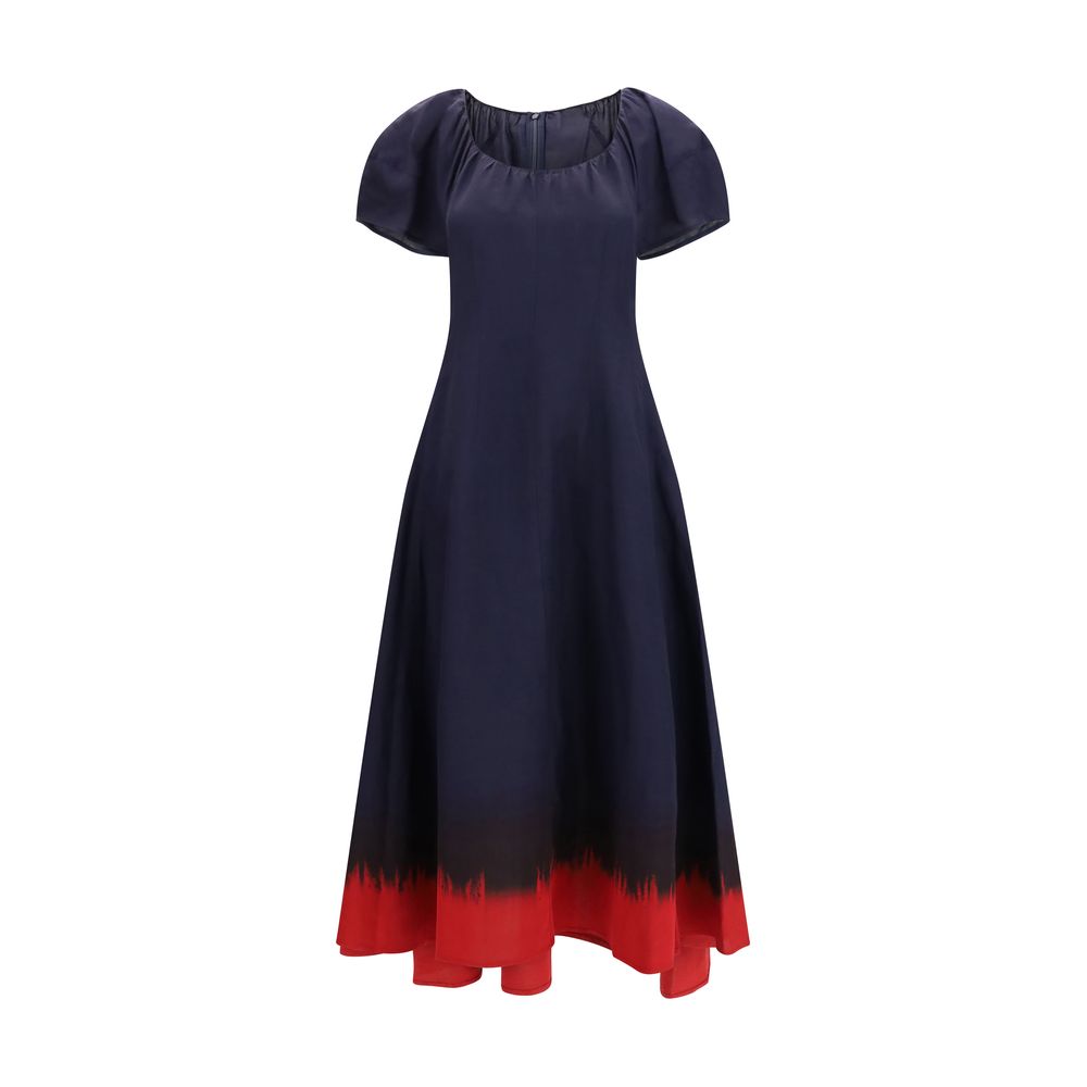 Tory Burch Blaues Viskose-Freizeitkleid