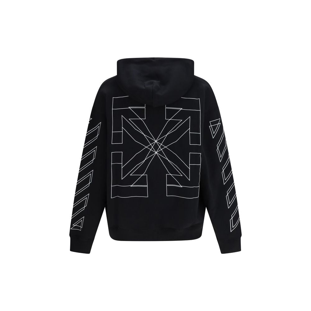 Off-White Schwarzer Baumwoll-Sweatshirt