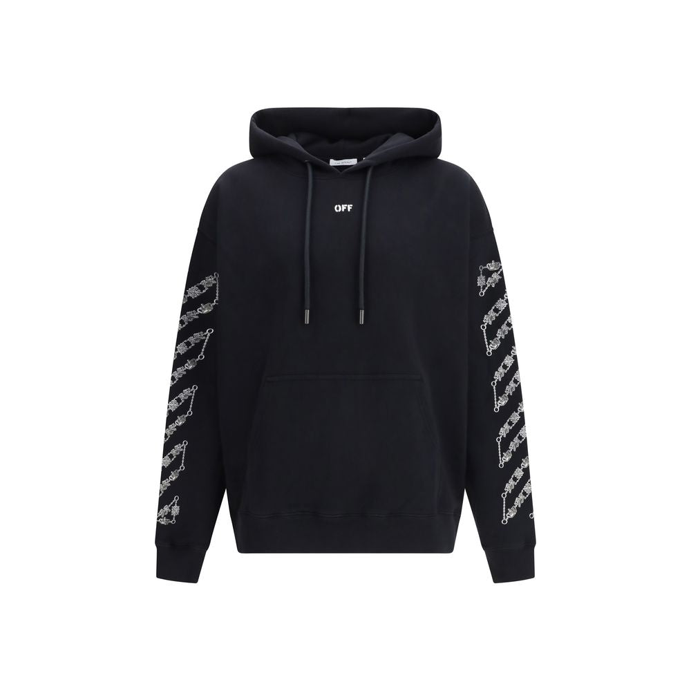 Off-White Schwarzer Baumwoll-Sweatshirt