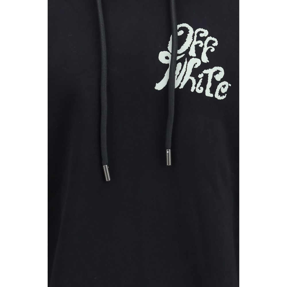 Off-White Schwarzer Baumwoll-Sweatshirt