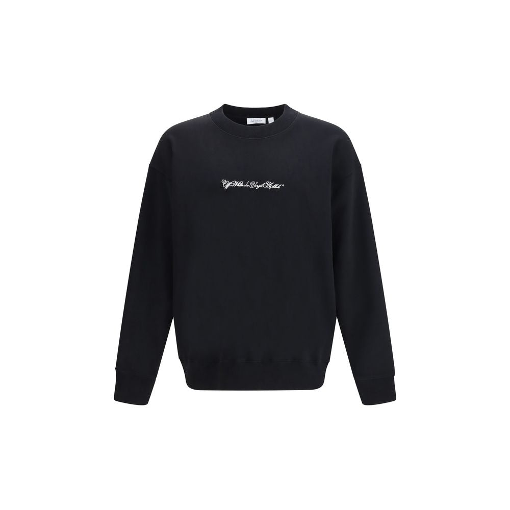 Off-White Schwarzer Baumwoll-Sweatshirt