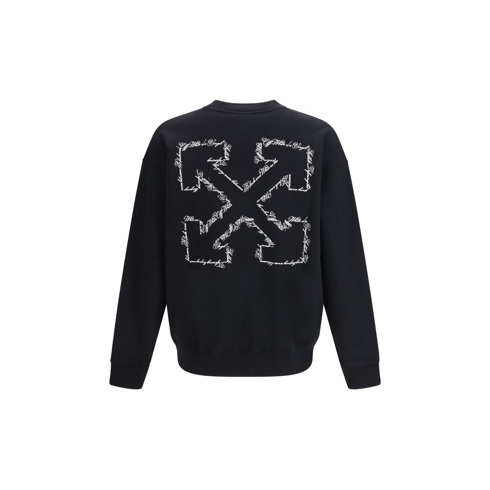 Off-White Schwarzer Baumwoll-Sweatshirt
