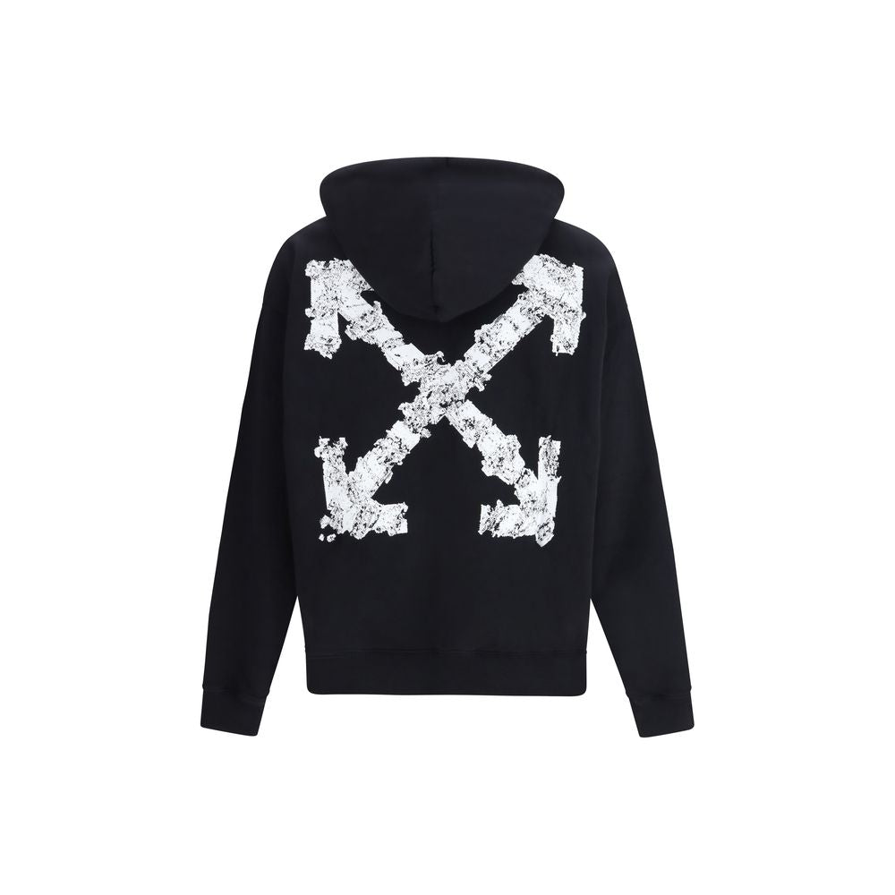 Off-White Schwarzer Baumwoll-Sweatshirt