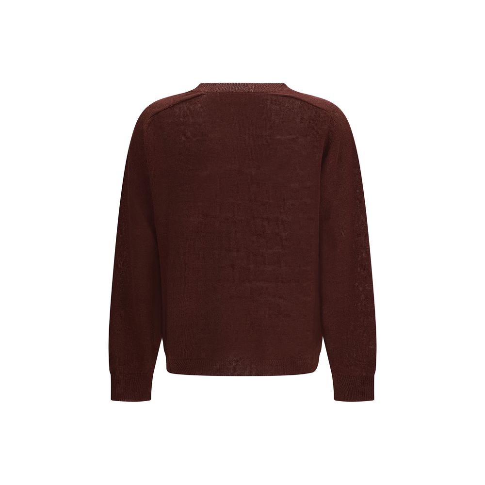 Our Legacy Weinrotes Leinen-Sweatshirt
