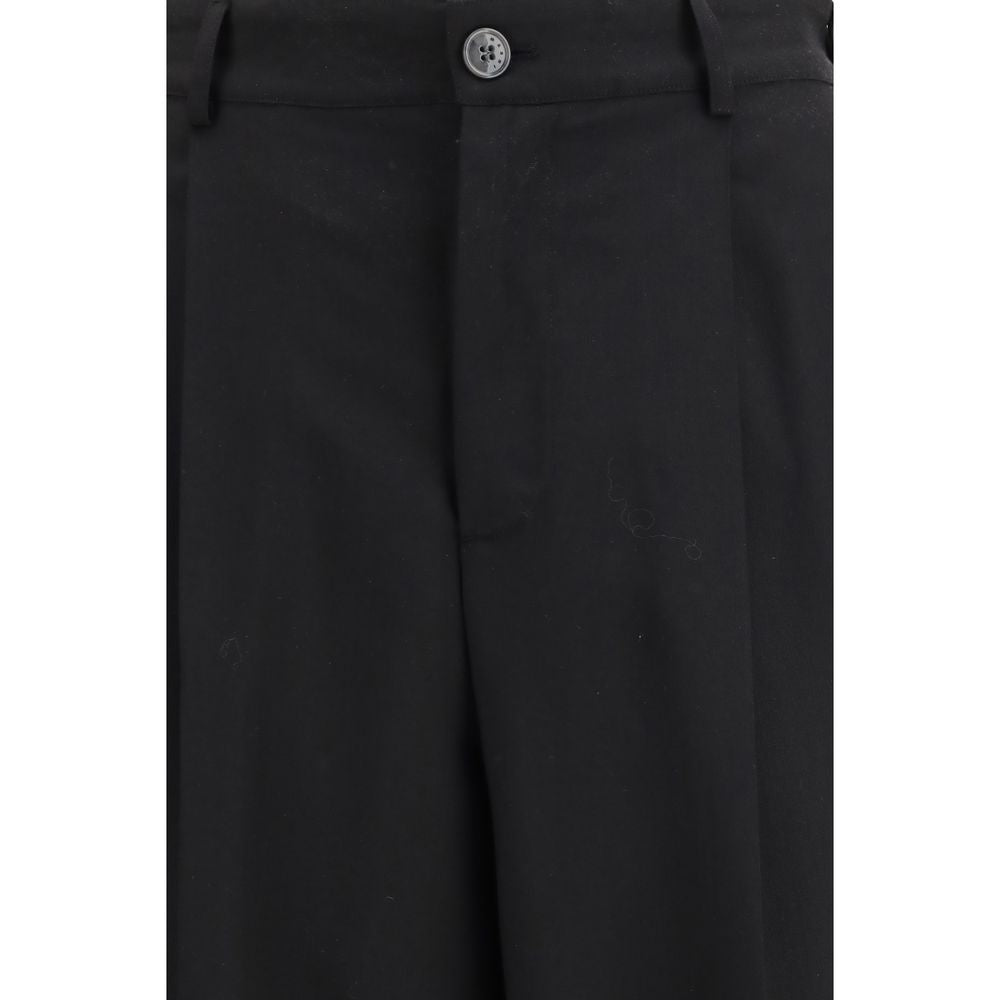 Marni Schwarze Hose aus Fleece-Wolle
