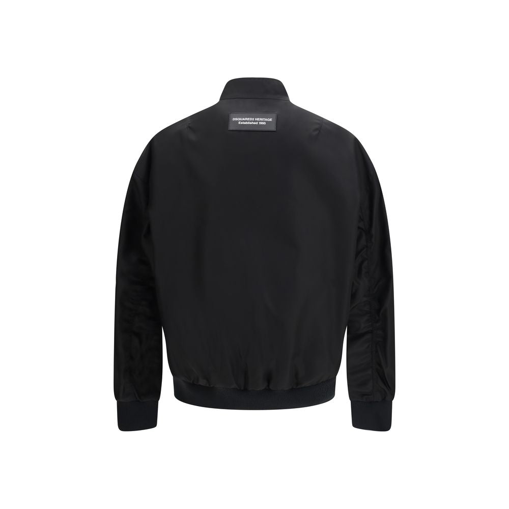 Dsquared² Schwarzer Bomber aus Polyamid