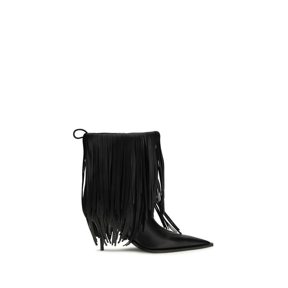 Balenciaga Schwarze Ankle Boots aus Kalbsleder Bos Taurus