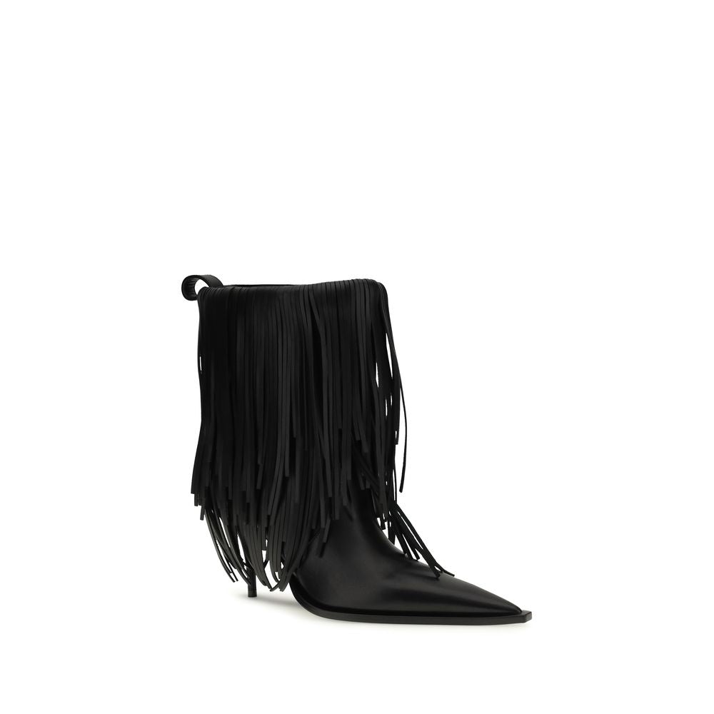 Balenciaga Schwarze Ankle Boots aus Kalbsleder Bos Taurus