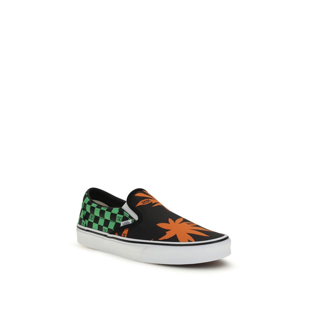 Valentino Garavani Mehrfarbige Low-Top-Sneaker aus Baumwolle