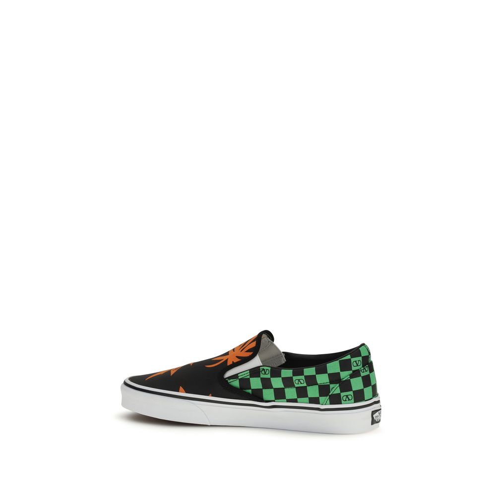 Valentino Garavani Mehrfarbige Low-Top-Sneaker aus Baumwolle
