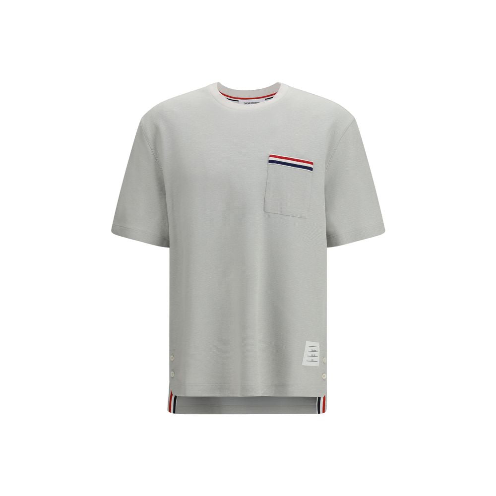 Thom Browne Graues Baumwoll-T-Shirt