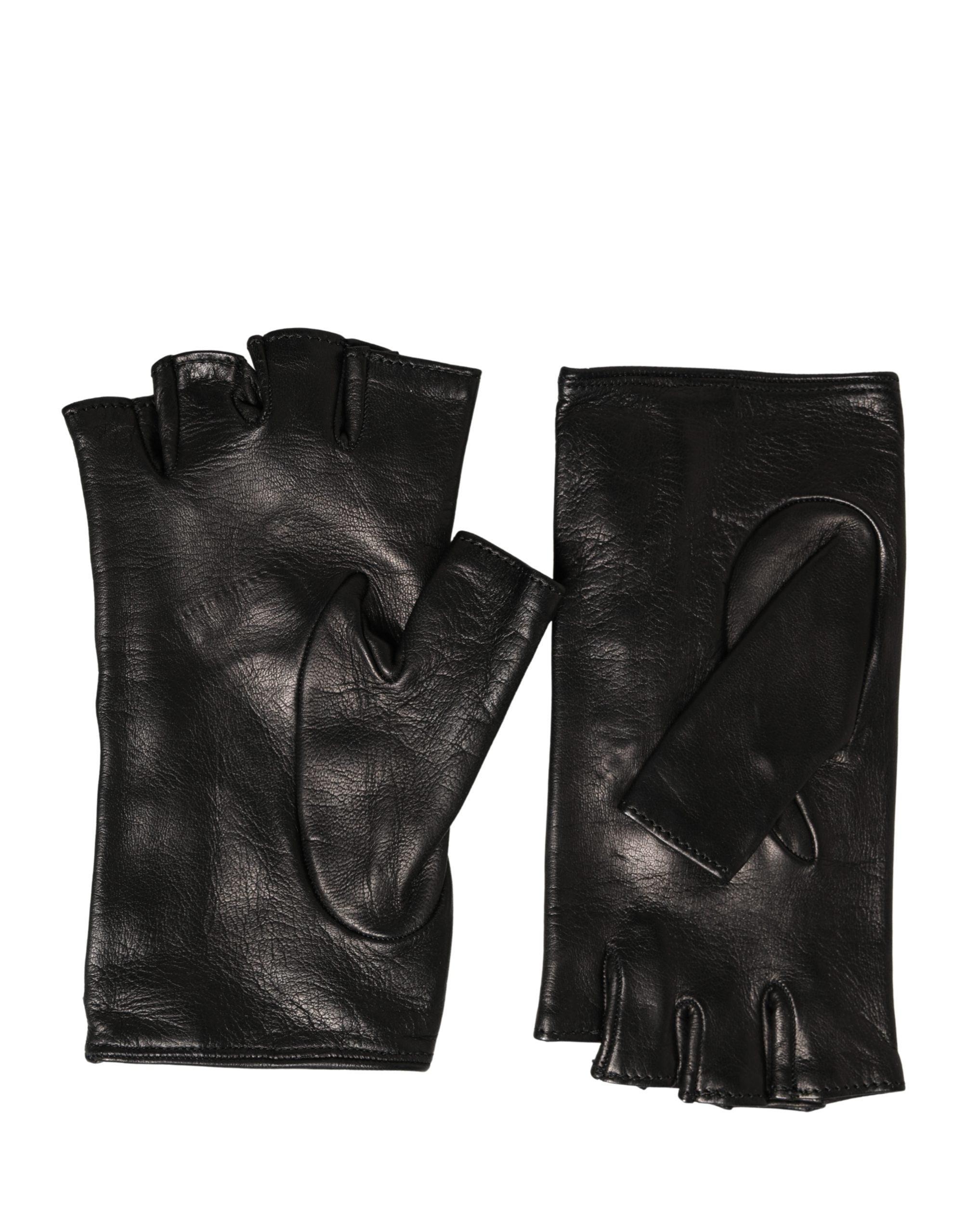 Dolce & Gabbana Damen-Fäustlinge Schwarz mit Verzierungen, Handgelenklänge