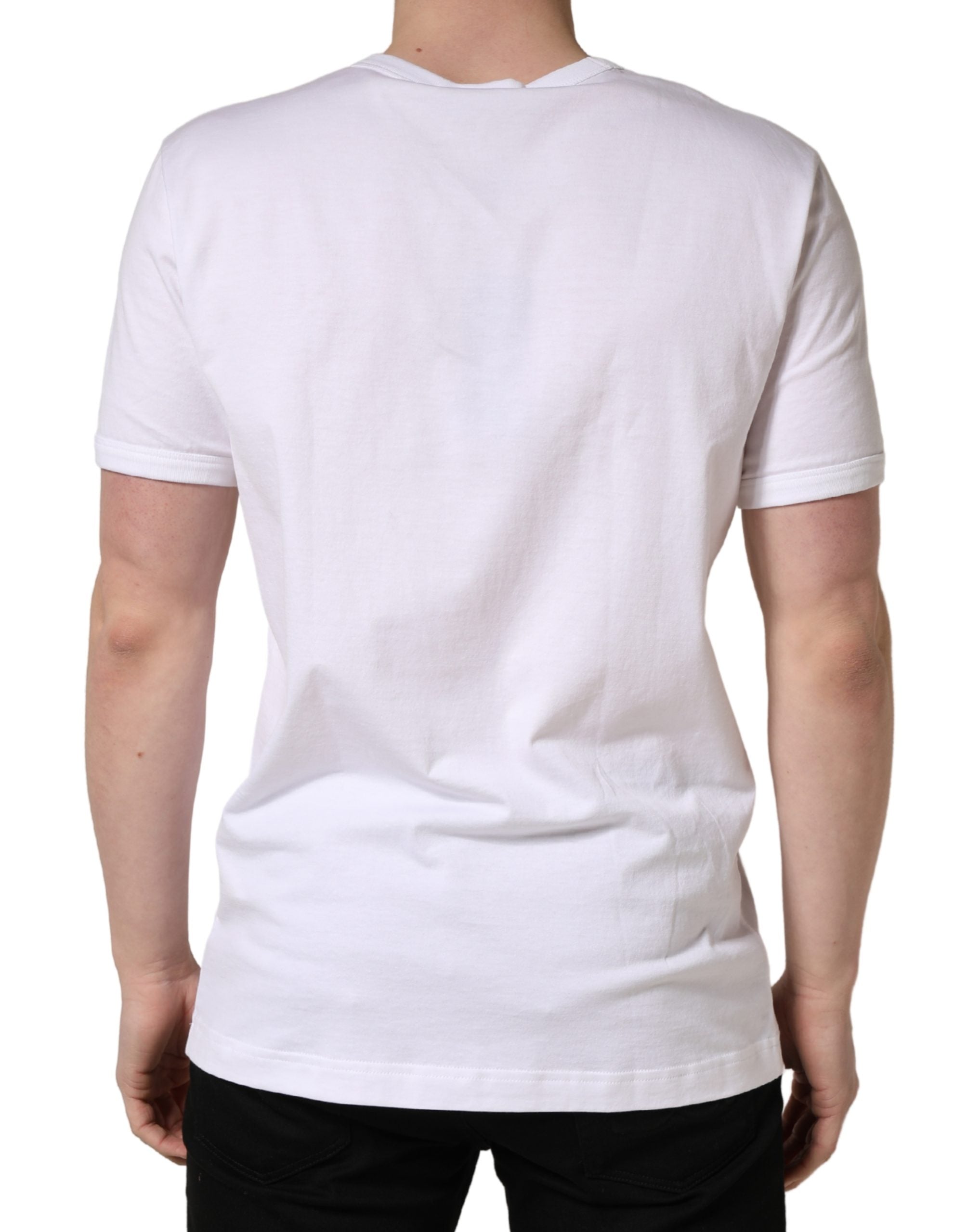 Dolce & Gabbana Weißes DG Cherries Baumwoll-Rundhals-T-Shirt