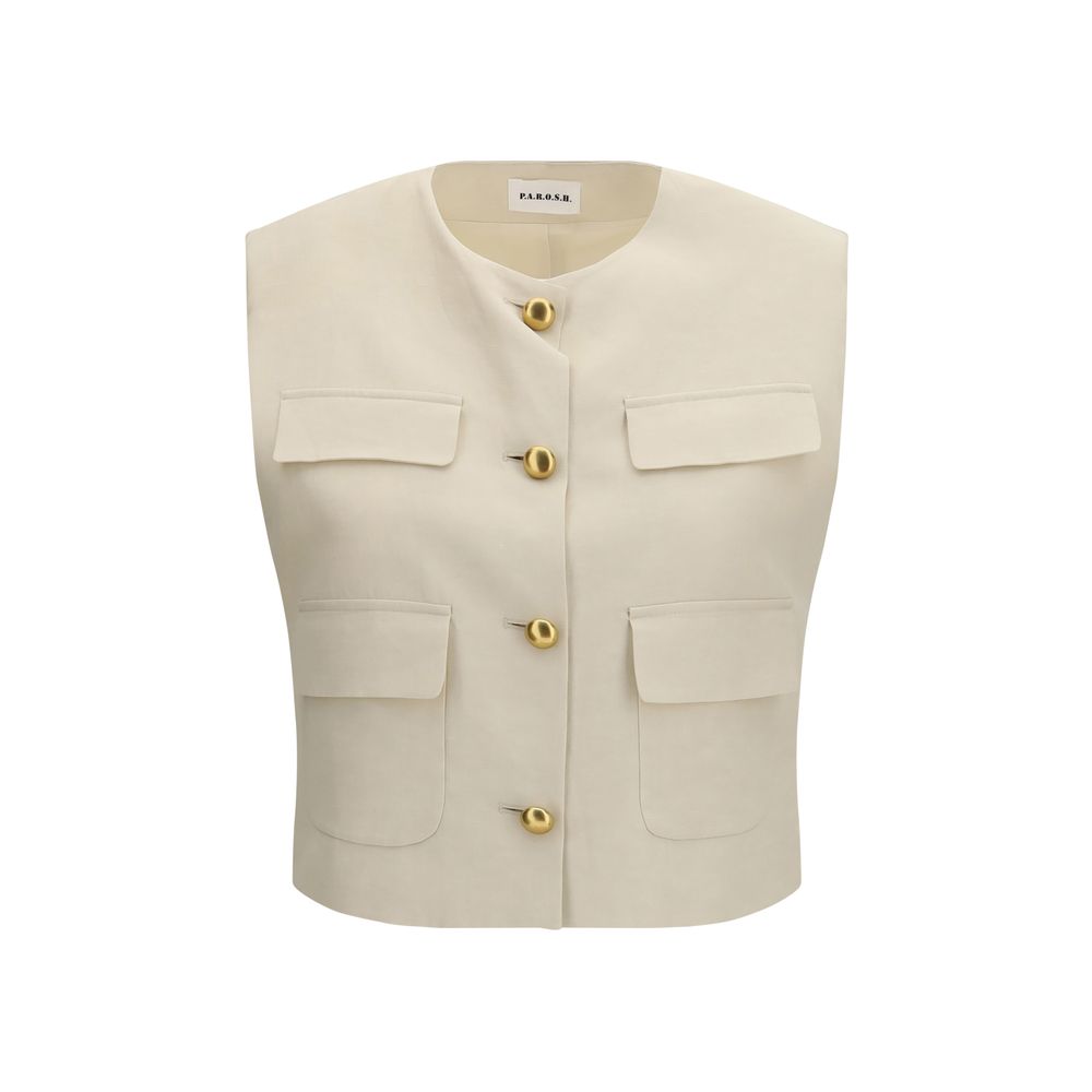 P.A.R.O.S.H. Beige Wollweste