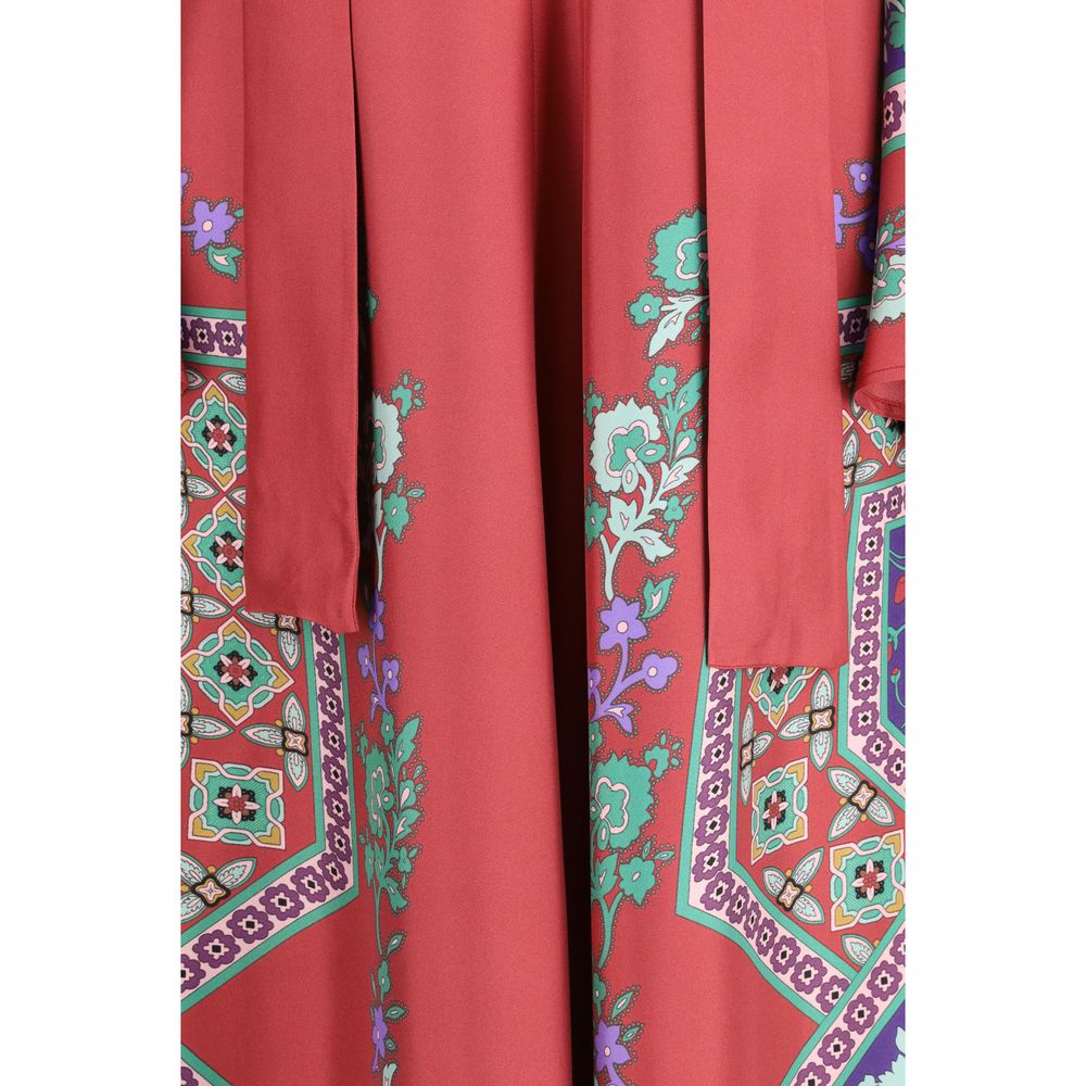 La Double J Mehrfarbiges Seiden-Freizeitkleid