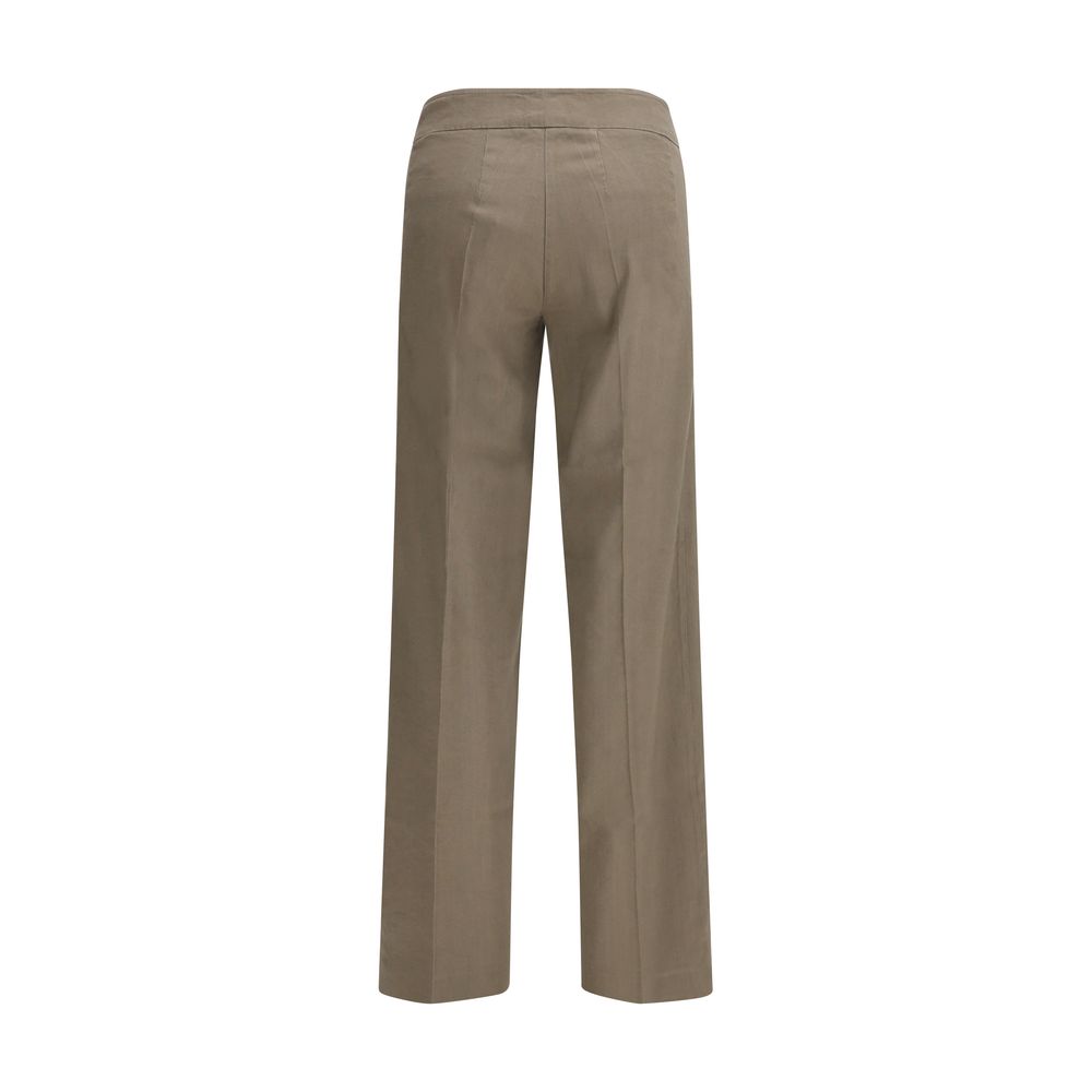 Avenue Montaigne Beige Leinen Freizeithose