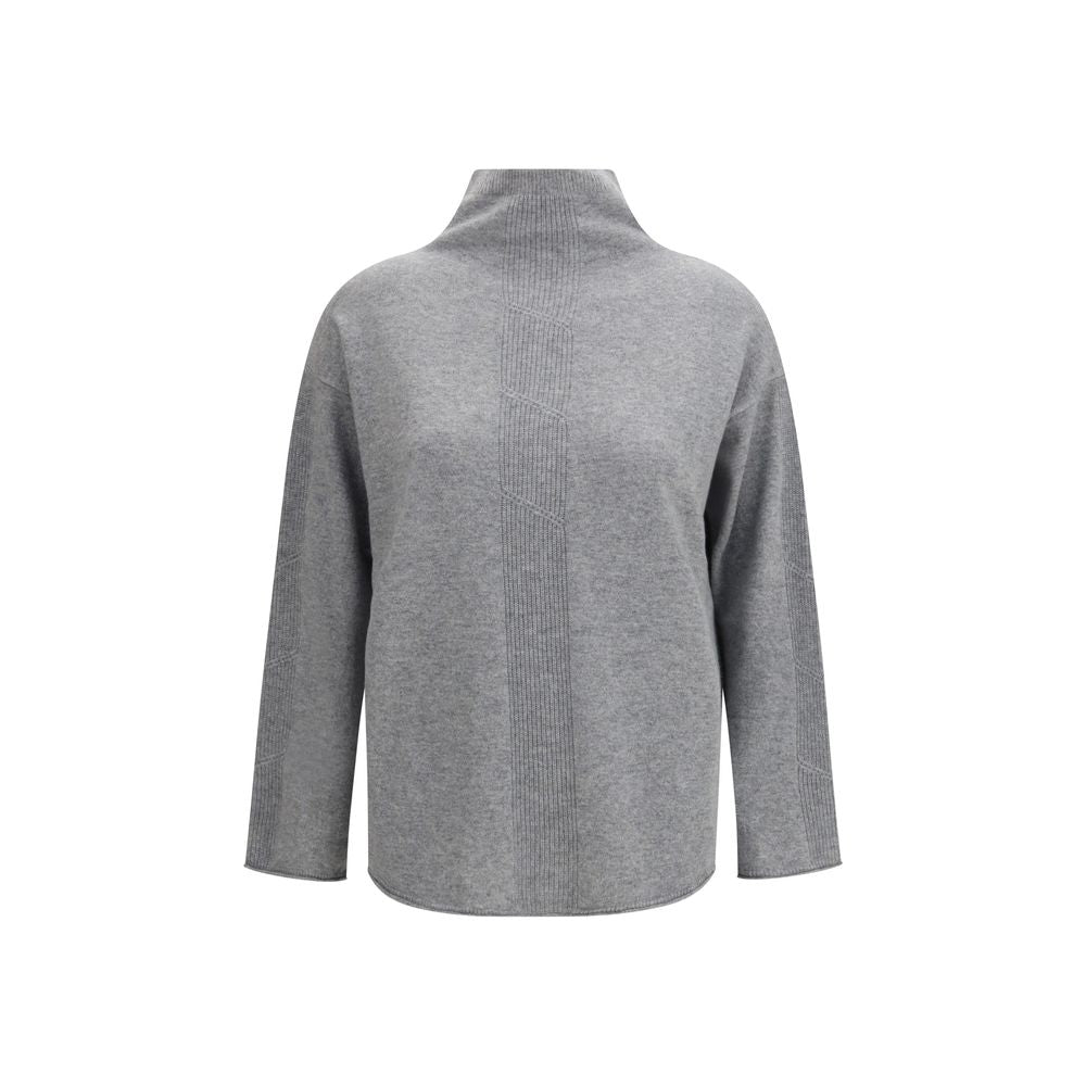 Max Mara Pure Grauer Kaschmirpullover