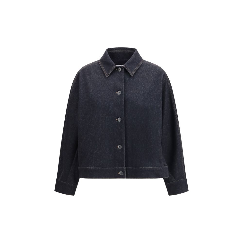 Max Mara Pure Blaue Jeansjacke aus Baumwolle