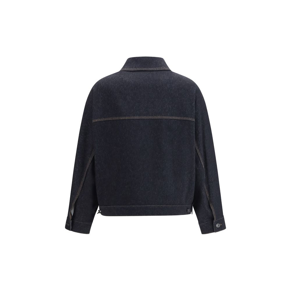 Max Mara Pure Blaue Jeansjacke aus Baumwolle