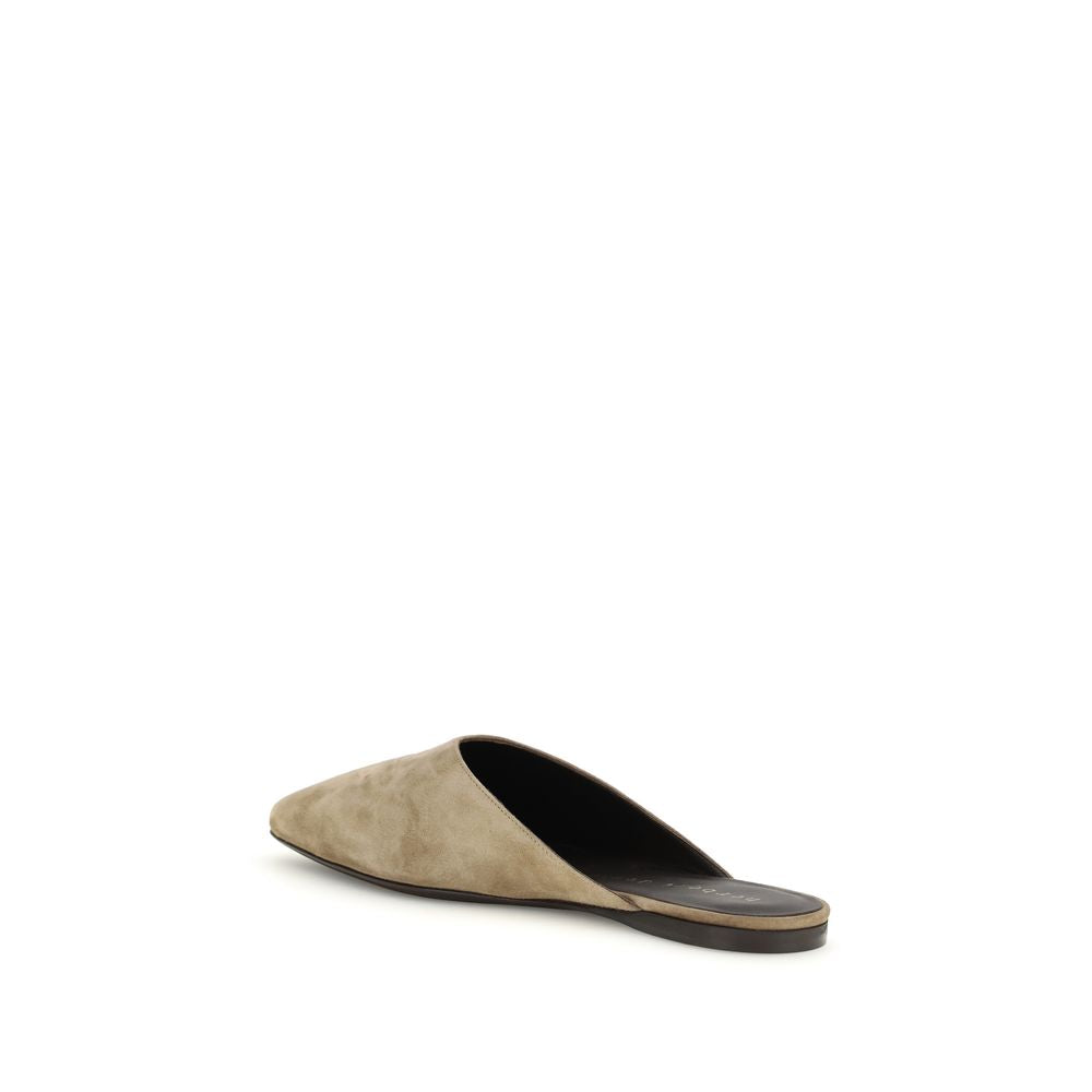 Herbert Levine Beige Kalbsleder Bos Taurus Mules
