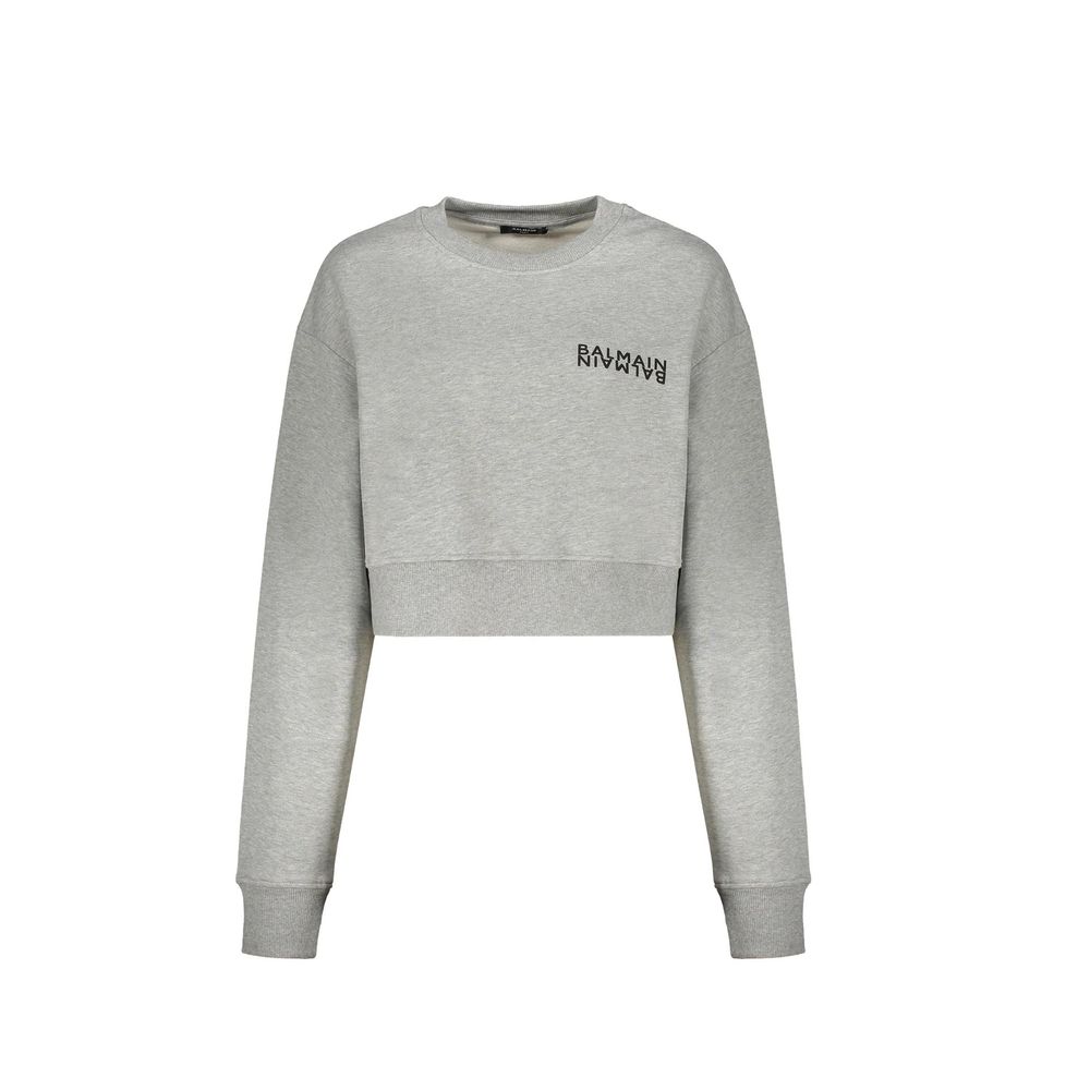 Balmain Grauer Baumwollpullover