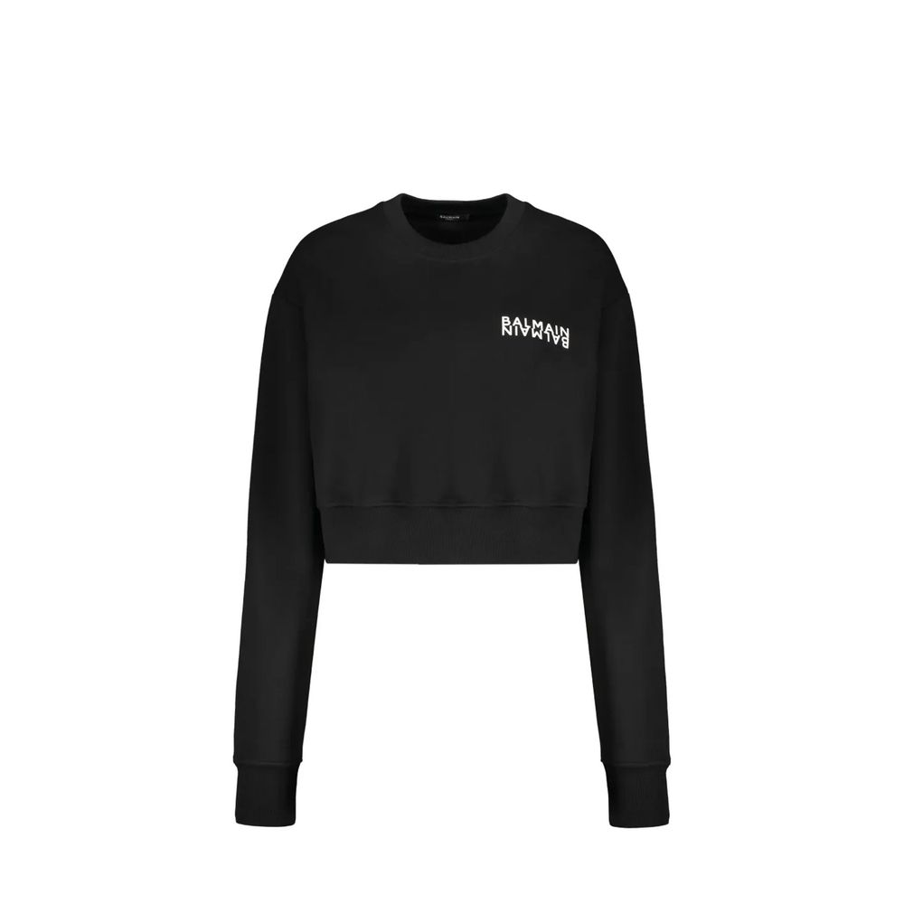 Balmain Schwarzer Baumwoll-Sweatshirt
