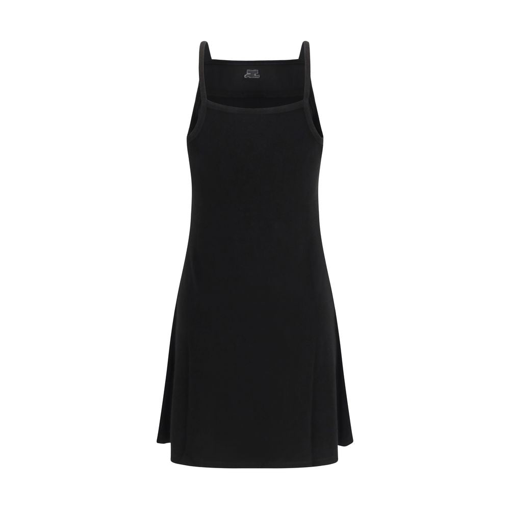 Courrèges Schwarzes Viskose-Freizeitkleid
