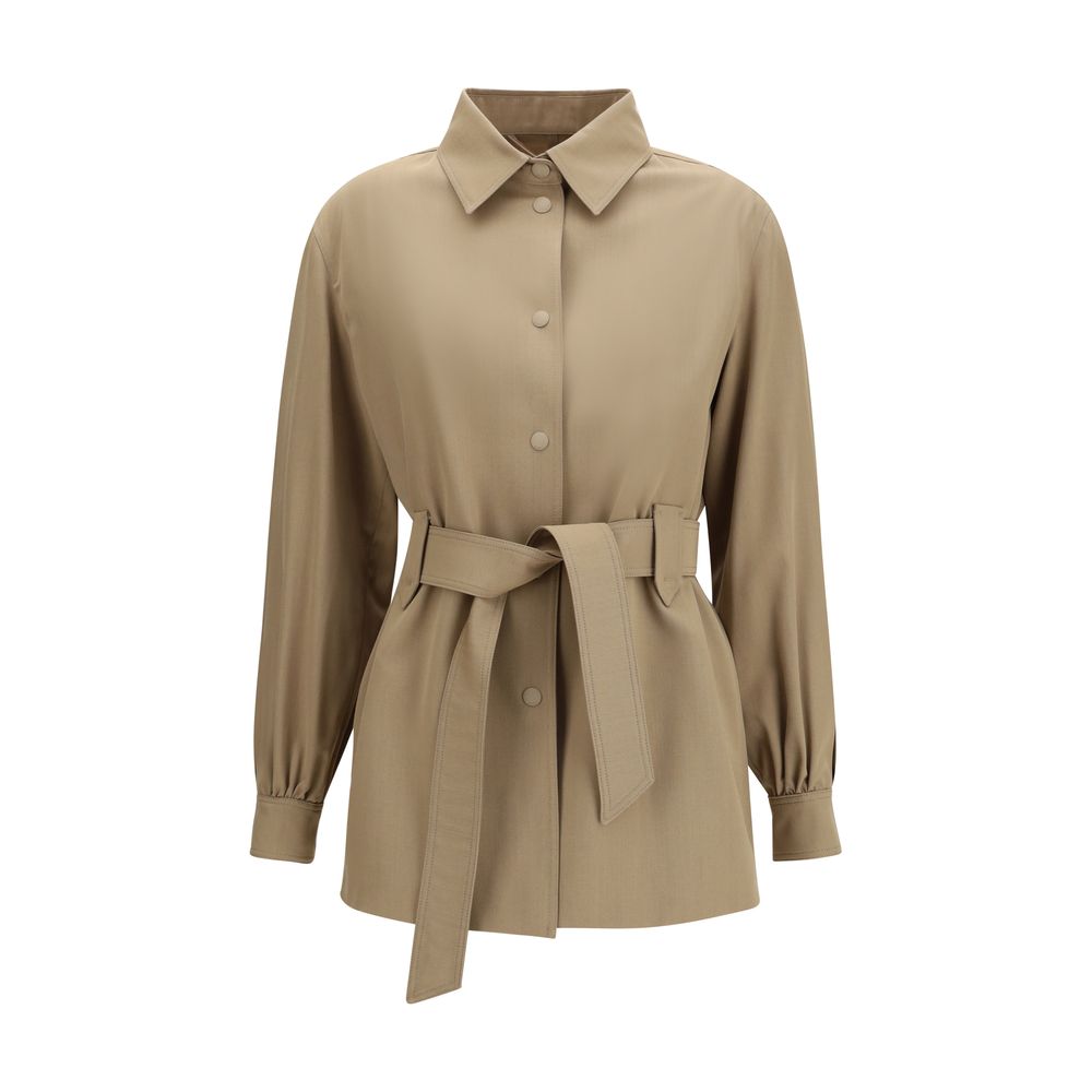 Max Mara Braune Lammwoll-Weste Aries Ärmellose Jacke