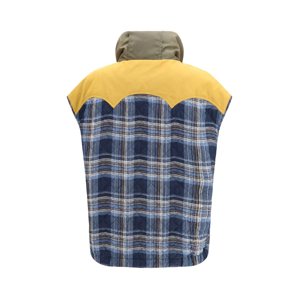 MARBELL Blaue ärmellose Jacke aus Polyamid