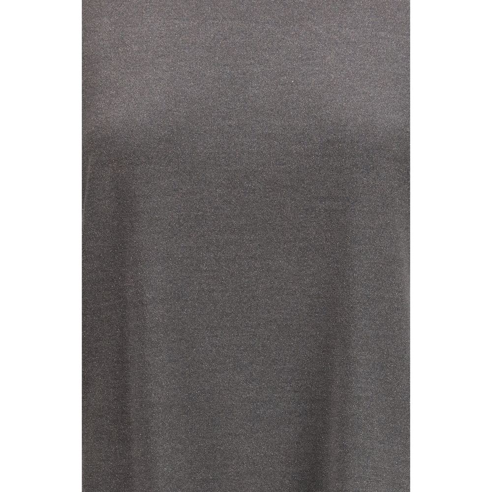 Brunello Cucinelli Graues T-Shirt aus Nylon