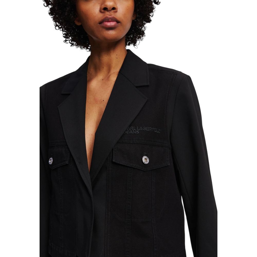 Karl Lagerfeld Schwarzer Blazer aus Polyester