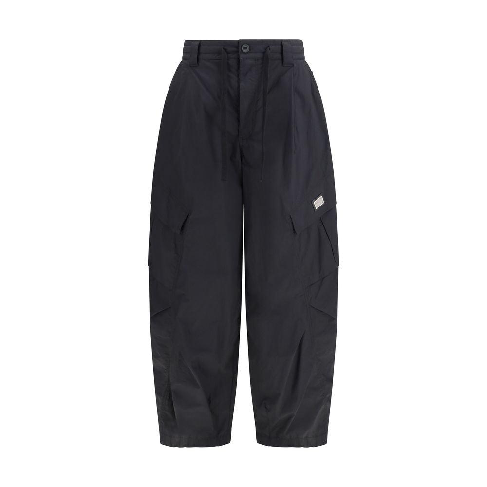 Dolce & Gabbana Schwarze Cargo-Hose aus Baumwolle