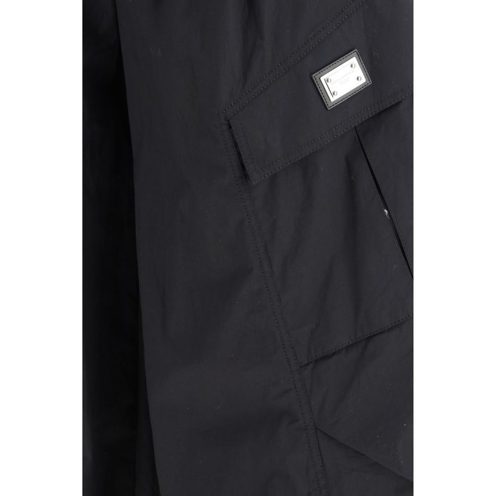 Dolce & Gabbana Schwarze Cargo-Hose aus Baumwolle