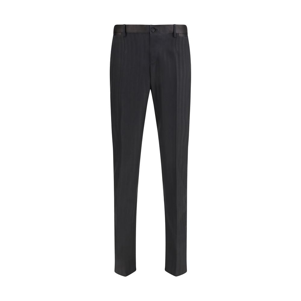 Dolce & Gabbana Schwarze Wollhose Oves Aries Casual Pants